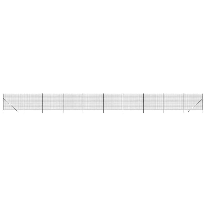 Aynsleigh Anthracite Metal Wire/Mesh Fence, 7, 160cm H x 1000cm W x 5cm D