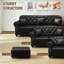 Canapés confortables en similicuir de style moderne Chesterfield de 41,3 pouces pour la maison