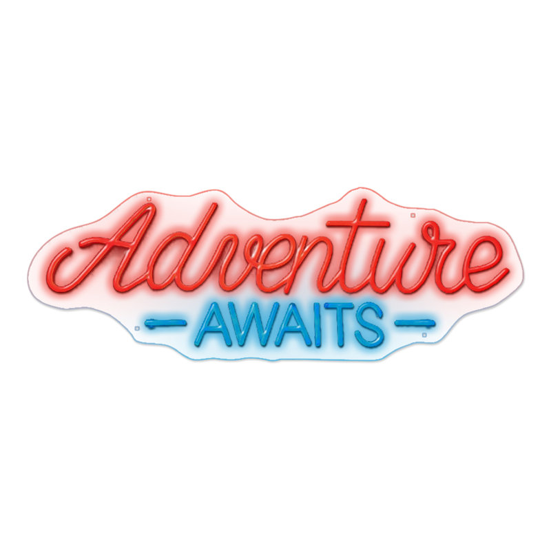 Enseigne au néon «Adventure Awaits» - 11 po x 30 po