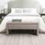 Banc de bout de lit moderne avec rangement spacieux, repose-pieds rembourré pour le salon et la chambre à coucher