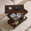 Table d'appoint roulante à 360 ° avec plateau relevable et rangement-1708862999