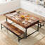 Ensemble de table de salle à manger 63 po pour 4 à 6 personnes, 3 pièces Zubie-1525811673