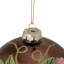 Ornement boule de Noël en verre à 2 finitions brun et rose 5 po (125 mm)