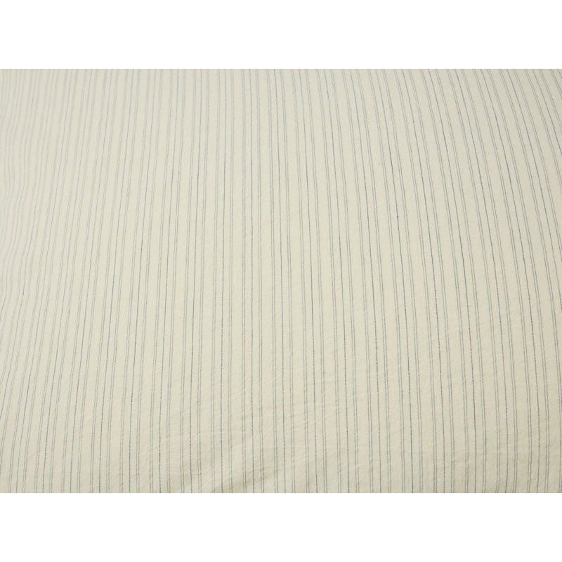 Organic Crinkled Percale™ 100% Cotton Sheet Set, Twin Sheet Set with 1 Pillowcase, Undyed w/Indigo-Gray