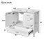 Meuble-lavabo de rangement simple avec comptoir en céramique-398309924
