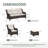 5-Seat Patio Wicker Conversation Set with Cushions, 3-Seat Sofa, Armrest Chairs and Ottomans-67178134