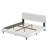 King Size Upholstered Platform Bed With LED Light Strips