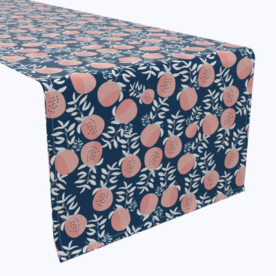 Table Runner, 100% Cotton, 16X108", Peaches Design