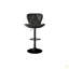 Ensemble de 2 tabourets de bar modernes, tabourets de bar pivotants rembourrés en similicuir et chaises de bar à hauteur de comptoir avec dossier-282451738