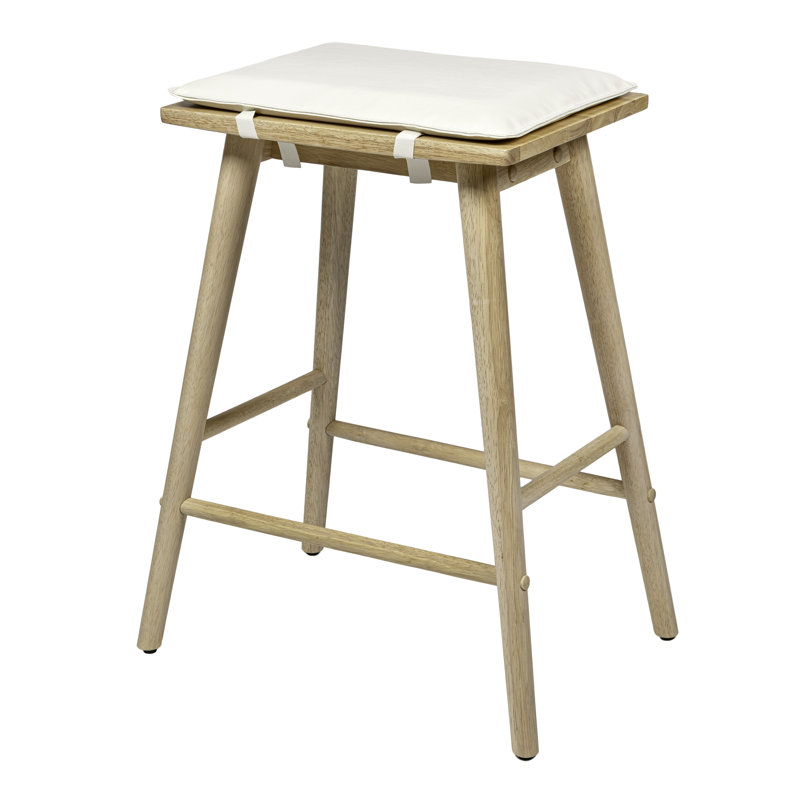 Siège de selle MidCentury Classic sans dossier, Siège crème / structure en bouleau clair, Counter Stool (26" Seat Height)