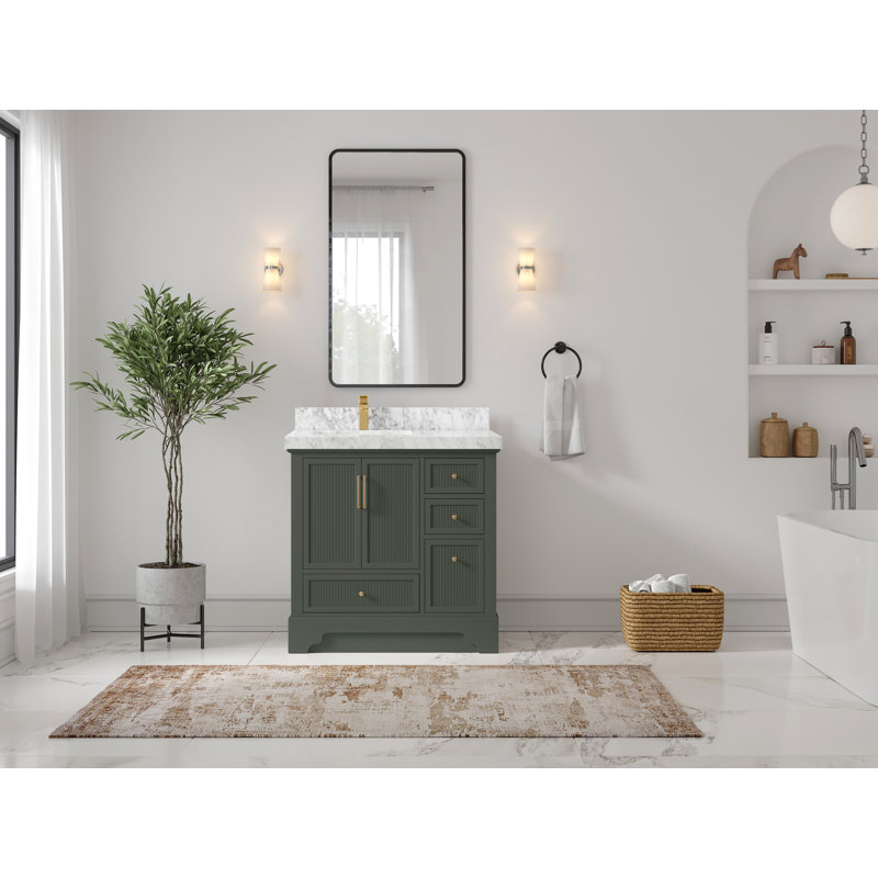Meuble-lavabo simple 36 po avec plateau Alys