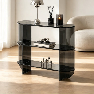 Étagère console en acrylique à 3 niveaux
