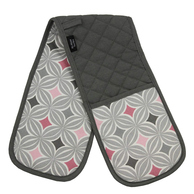 George Oliver Amethy Floral Cotton Oven Mitt(s) Only, Blush Pink
