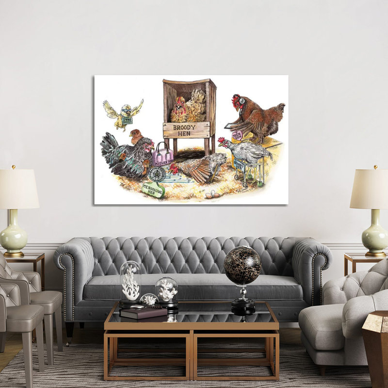 Life in the Coop 1 Piece Wrapped Canvas Wall Art, 152.5 cm H x 101.5 cm W