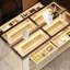 47.24"Italian luxury-style brown jewelry storage cabinet