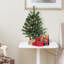 Ensemble de 6 sapins de Noël 2 pi avec base en toile de jute