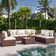 Bhairavi 6 - Person Modular Patio Conversation Sets with Cushions