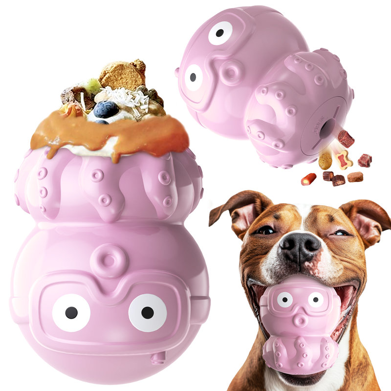 Jouet pour chien, balle de distribution de friandises, dentition, entrainement, alimentation lente, jouet pour chien stimulant les petits / moyens / grands chiens