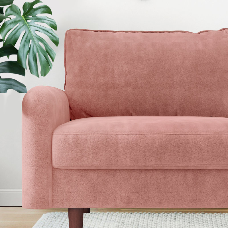 Causeuse Hessville, Velours rose