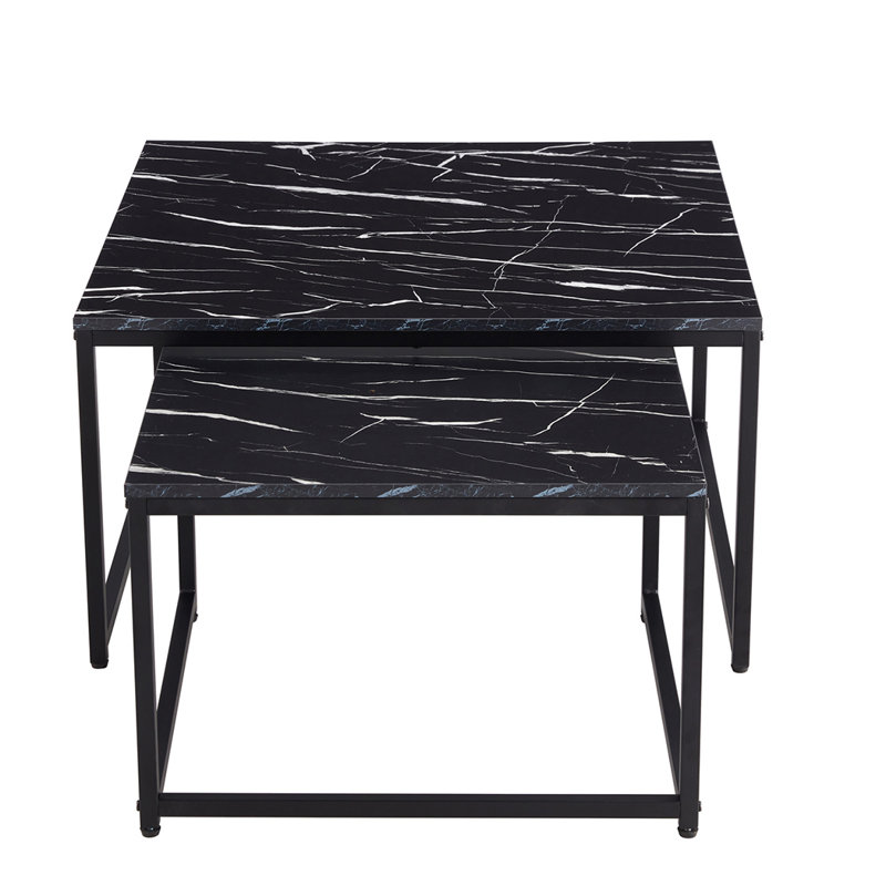 Table basse, table basse et table centrale Quontez, Noir, Noir