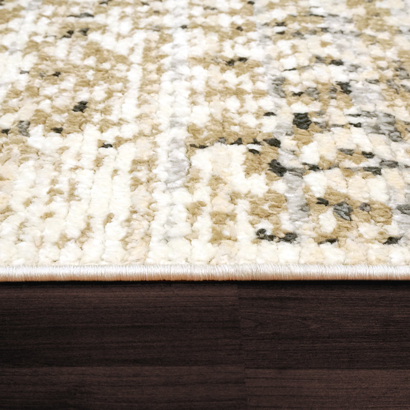 Tapis ivoire/gris sud-ouest Staub, Rectangle 7 pi 10 po x 10 pi 10 po