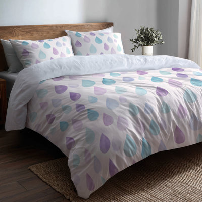 Ensemble d'édredon 6 pièces Kids Raindrops - ensemble de literie et coussin décoratif