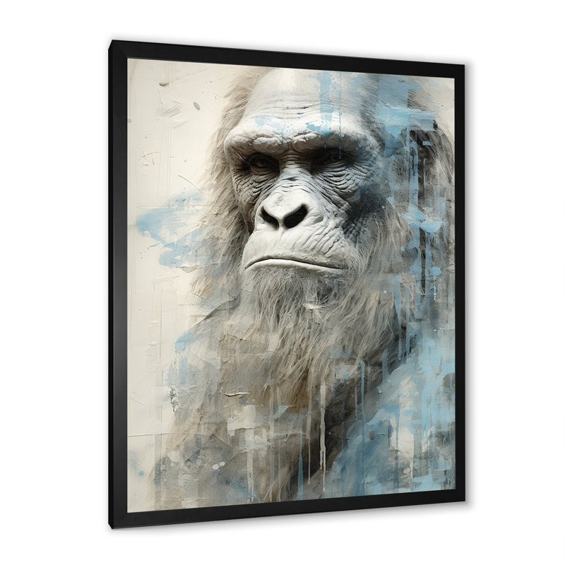 Bigfoot Portrait V - Impression sur toile Bigfoot, H 32 po x l 16 po x P 1 po, Cadre photo noir