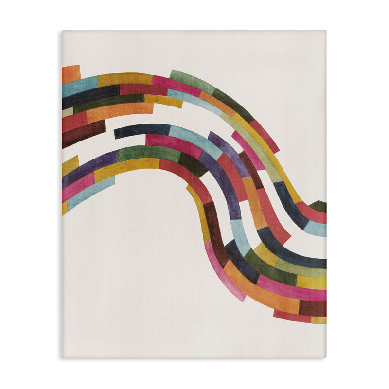 Art mural moderne sur toile flottante à motif géométrique moderne par Grace Popp, H 40 po x l 30 po