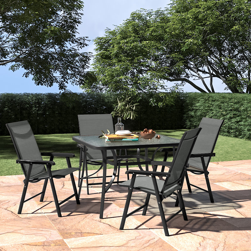 Franzius 4 - Person Patio Dining Set with Square Table