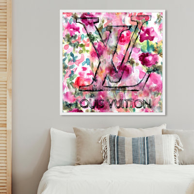 Pink Abstract " Pink Abstract Fashion Floral Garden " by Oliver Gal Painting Print