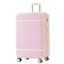 Valise à roulettes Hardshell avec sacs Valise à roulettes double avec verrou TSA, bagage rétro simple 28 po, rose clair