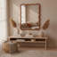 Miroir rectangulaire en bois massif ondulé-771618503