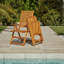 Nayoun Solid Wood Patio Folding Chair Folding Chair Set-2110955502-2110955503