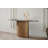 Cerryn Modern Irregular Console Table with Sculptural Free Form Design and Glass Top – Architectural Statement Console
