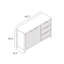 Buffet 47 po 3 tiroirs Nicolee-380077609
