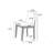 5Pc Dining Room Set Dining Table 4X Chairs Fabric Chair Seat