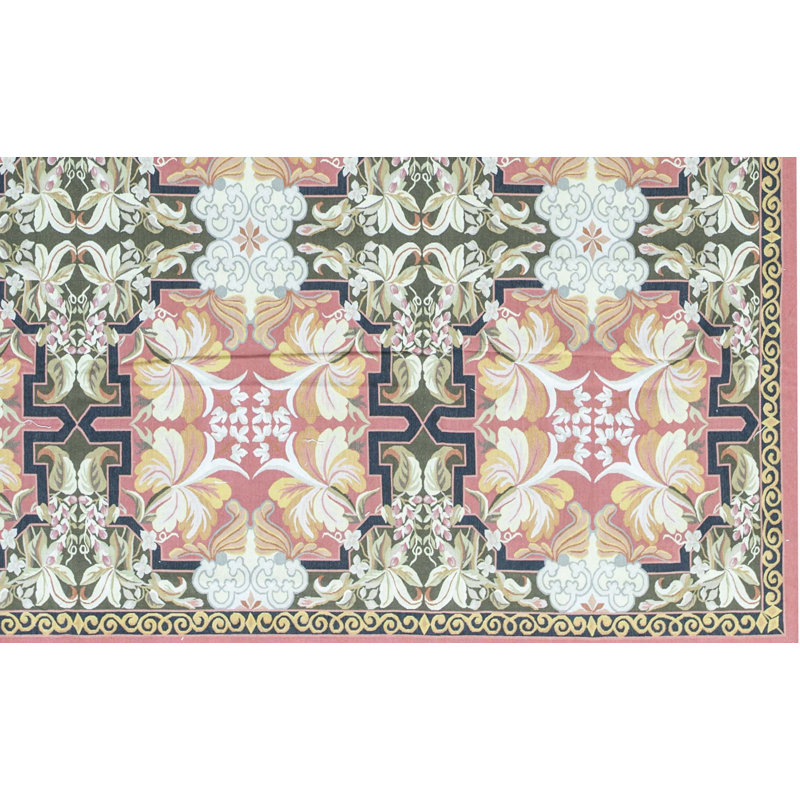Hand-Knotted High-Quality Rust and Brown Area Rug