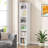 70.9-Inch Tall Narrow Corner Bookcase, 6-Tier Cube Display Shelf For Small Spaces, White Storage Organizer With Durable Construction