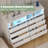 55" Wide 8-Drawer Dresser with Storage, LED & Charging Station-397799756-397799757