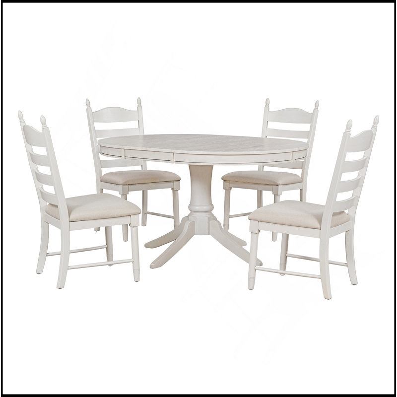 Ensemble de table de salle à manger 5 pièces Retro, Blanc