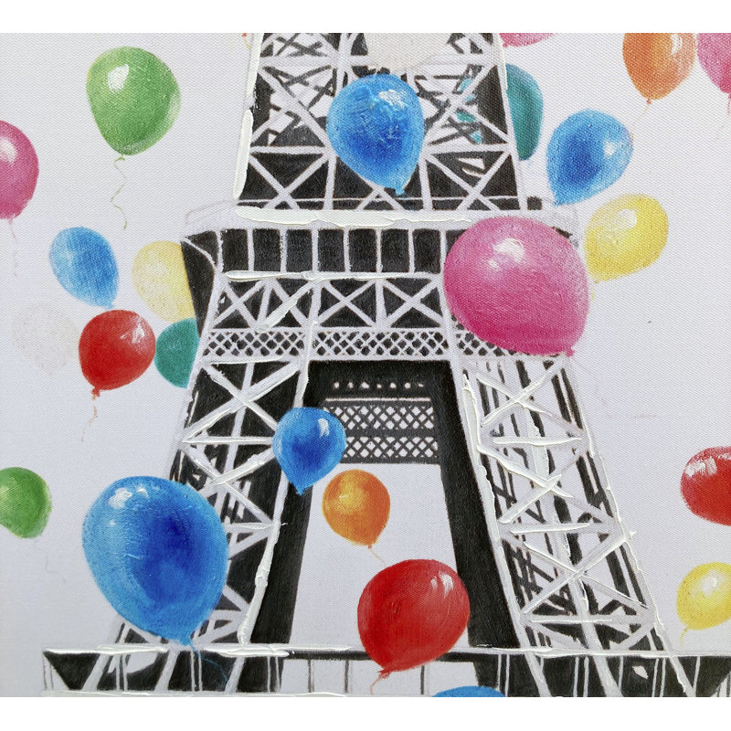 Paris 1 Piece Wrapped Canvas Painting