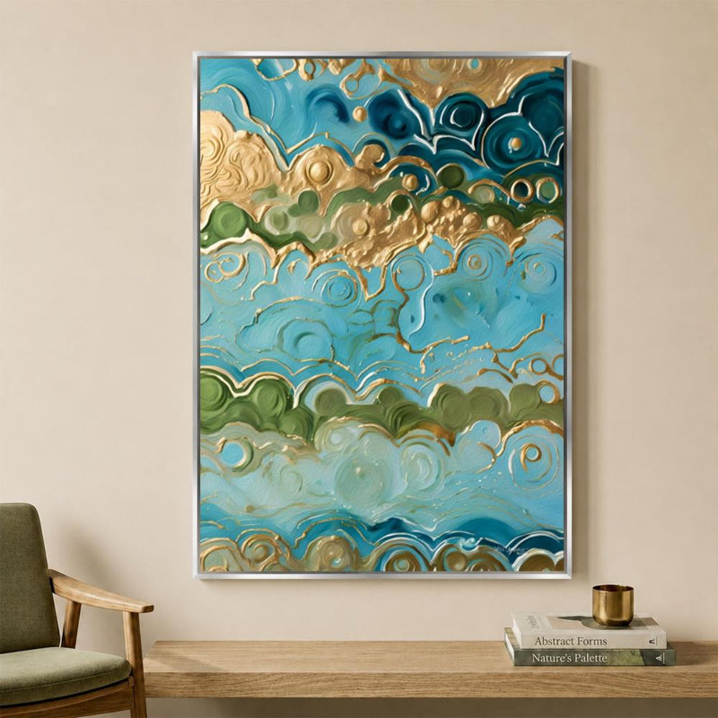 "Zacharie 2: 13" par Mark Lawrence - impression sur toile, 48" H x 36" W, Cadre flottant biseauté, Argent