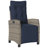 Vidaxl Patio Dining Set With Cushions Poly Rattan, Square Table-124241353-124241355-124241361