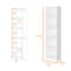 Bibliothèque moderne blanche avec 5 tablettes - Organisation pratique de 5 tablettes