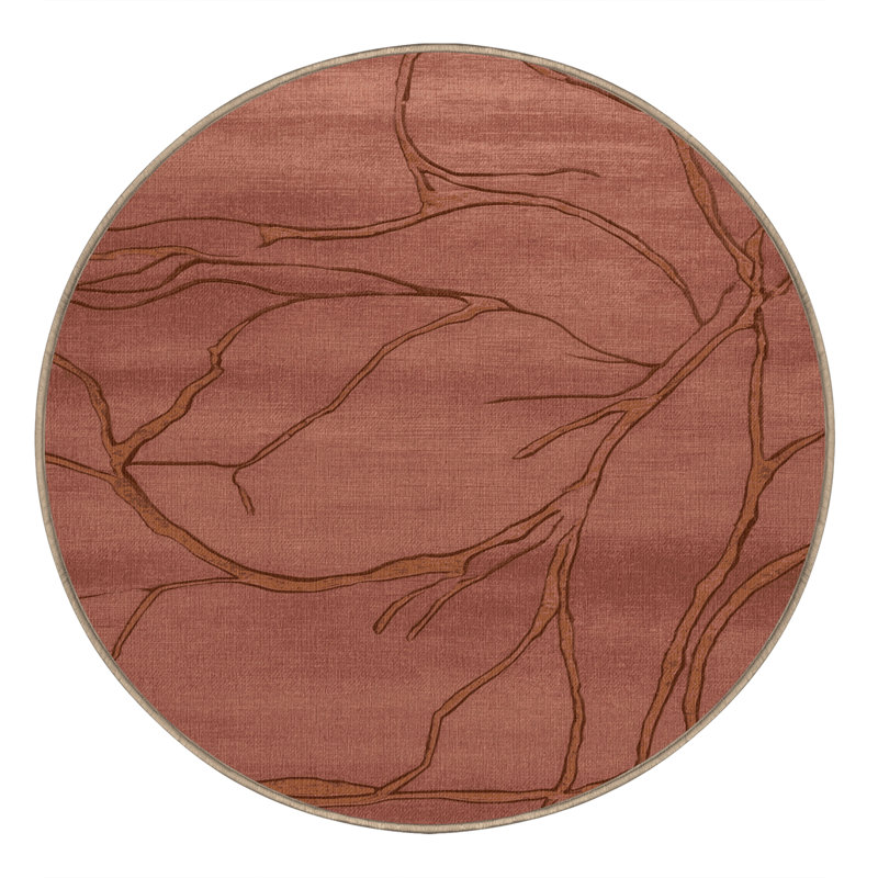 Tapis abstrait lavable à la machine, Rond 7 pi