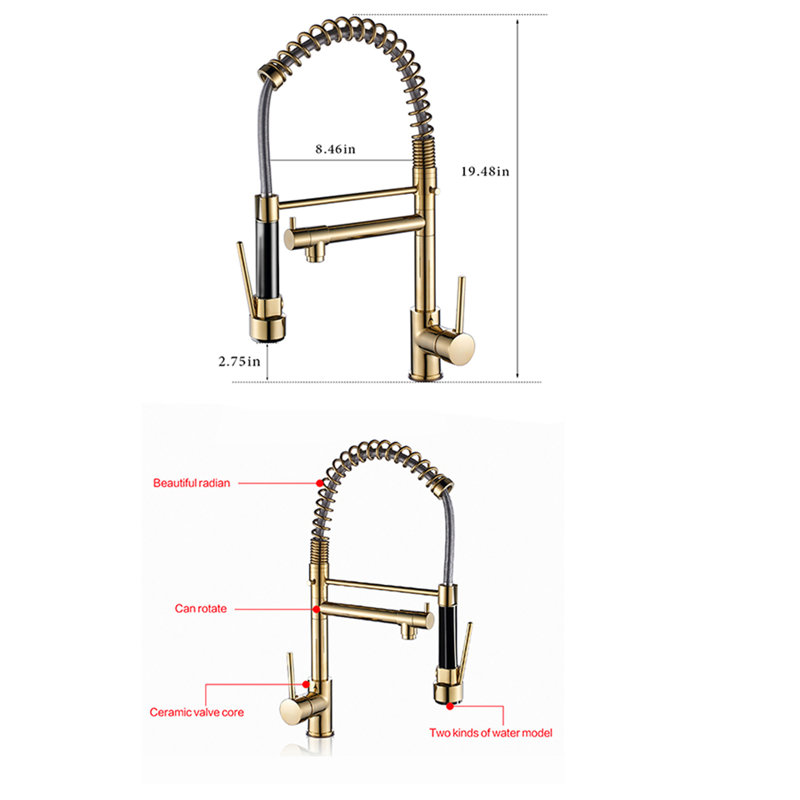 TONWIN Pull Out Kitchen Faucet