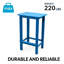 Chaise de salle à manger d'extérieur en PEHD de style Adirondack, chaise d'appoint bleue marine, pré-assemblée à 80%