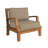 Kauffman Grande Teak Outdoor Club Chair-397877192-397877172