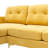 Jiuliana 111 " Velvet with Ottoman Sectional-694076799-694075898