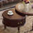Brown Solid wood Round Coffee Table Sets